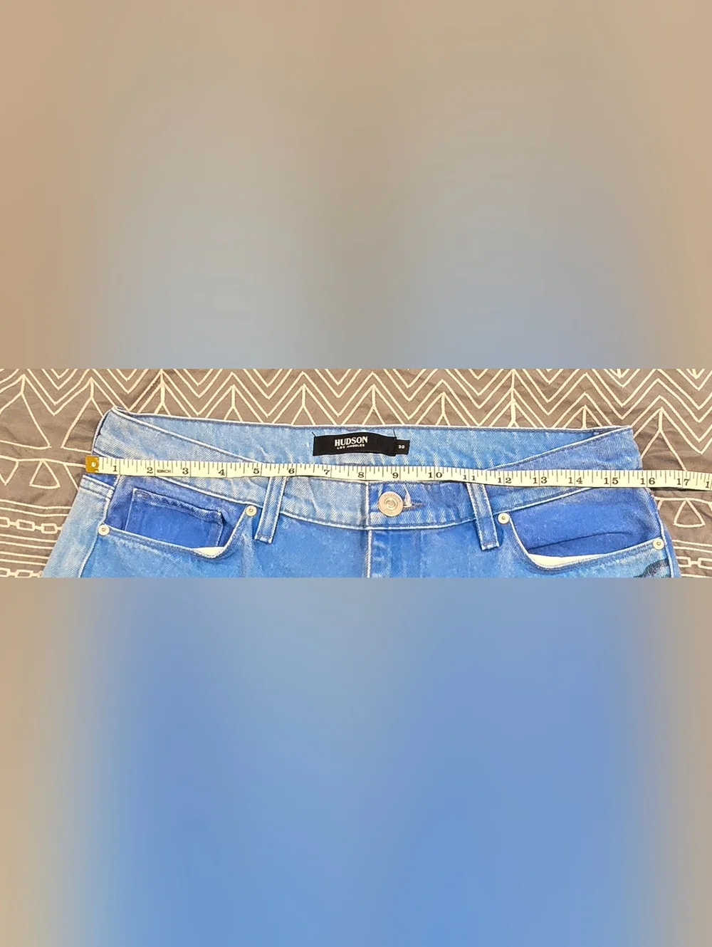 Hudson Barbara High Rise Straight Leg Cropped Jeans Mountain Landscape  Size 30 - Picture 5 of 10